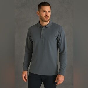 Vintage L.L. Bean Long Sleeve Polo Shirt Made in USA Size L